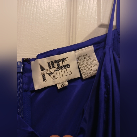 Isaacson's Lime Nite Vintage Purple Silver Silk Sequin 80s New Years Dress-12 - Picture 16 of 16